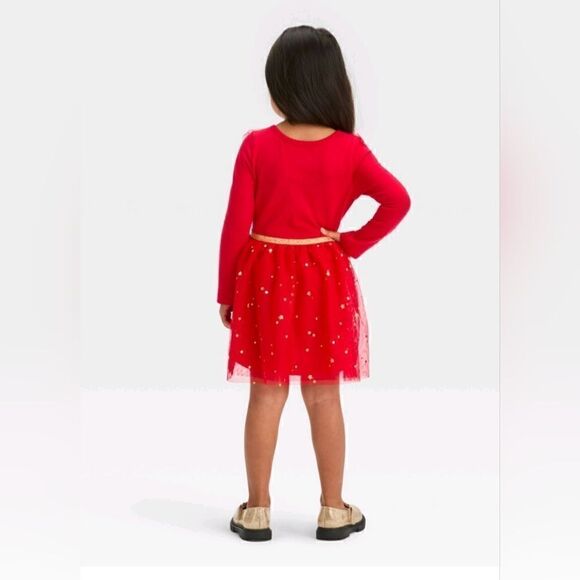 Lot of Two Cat&Jack Red Valentine's Day Christmas Holiday Themed Dresses - Picture 2 of 8